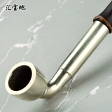 Длинный старомодный мундштук ручной работы, медная курительная трубка