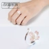 Câu chuyện bạc thiết kế đơn giản kiểu Trung Quốc S925 sterling bạc nhẫn hoa hồng nhẫn nữ trang trí quà tặng - Nhẫn nhẫn vàng nữ Nhẫn