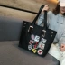 Phiên bản tiếng Hàn của túi du lịch đường ngắn nữ hoạt hình sequin nâng hành lý kém Phiên bản tiếng Hàn của túi đeo vai dung tích lớn - Túi du lịch Túi du lịch
