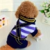 Quần áo cho chó cưng mùa thu và mùa đông ấm áp hai chân quần áo nơ hải quân áo len chó nhỏ Quần áo chó Teddy - Quần áo & phụ kiện thú cưng