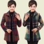 Áo khoác len nữ dài cho nữ trung niên mùa thu và áo len mùa đông Áo len nữ trung niên - Trung bình và dài Coat áo măng tô nữ