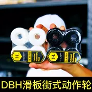 Bánh xe trượt ván DBH DOBYHEART chuyên nghiệp đôi bàn xoay hành động bánh xe cứng bánh xe hẹp màu rắn màu trắng đen - Trượt băng / Trượt / Thể thao mạo hiểm