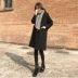 Chống giải phóng mặt bằng len áo khoác nữ phần dài Hàn Quốc phiên bản 2018 new slim loose đen Hepburn áo len áo dạ nữ đẹp Áo khoác dài