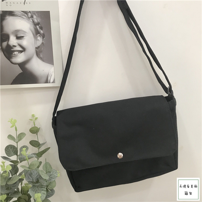 BlackBag female 2018 new pattern Inclined shoulder bag The single shoulder bag female tide student Harajuku ulzzang Soft girl solar system Canvas bag