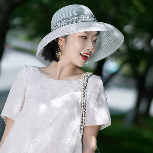 Глобальная пыльца с солнечной шляпой Большой карнизы на пляжной шляпе