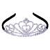Người lớn trẻ em pha lê vương miện nhung quanh co cô gái công chúa vương miện hiệu suất headband phụ kiện tóc thẻ băng đô nam Phụ kiện tóc