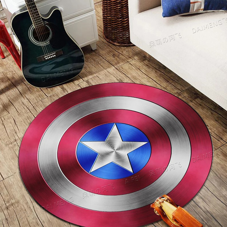 Off Whiteoriginality Chaopai circular lovely Cartoon carpet a living room tea table hanging basket Computer chair room bedroom Earth mat customized