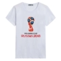 2018 World Cup t-shirt ngắn tay Nga Đức Brazil jersey đồng phục linh vật người hâm mộ bóng đá kỷ niệm áo sơ mi áo thun trắng trơn