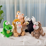 Милая плюшевая игрушка, кукла, зебра, лев, слон, крокодил