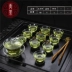 10 gói thủy tinh chịu nhiệt trà bát 茗 chén kung fu trà bộ ly thủy tinh Yulan cốc chén nhỏ