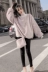 2018 thu đông mới của Hàn Quốc thời trang retro khí chất cổ cao áo thun hoang dã dày lông dài tay áo len nữ