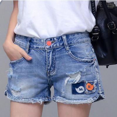 Nhà máy trực tiếp lây lan nguồn cung cấp bán buôn phụ nữ quần short denim mùa hè quần jean của phụ nữ quần short kích thước lớn jeans quần bò rách nữ Quần jean