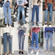 Nhà máy trực tiếp bán buôn gian hàng cung cấp mùa thu và mùa hè phụ nữ Hàn Quốc của denim quần bút chì quần nữ jeans thời trang công sở nữ cao cấp Quần jean