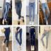 Gian hàng cung cấp bán buôn mùa xuân phụ nữ denim quần thời trang kích thước lớn là mỏng phụ nữ quần jean nhà máy sản xuất trực tiếp bán hàng những mẫu đầm đẹp Cộng với kích thước quần áo