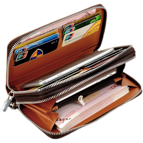 Длинная сумка с петлей на руку, бумажник с молнией