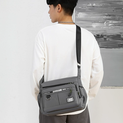 Сумка через плечо, мужской водонепроницаемый рюкзак для отдыха, в корейском стиле, ткань оксфорд