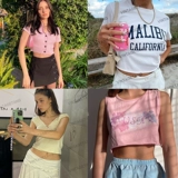 (Специальное предложение Leaky Summer Etbut) Vintagetang American Retro ins Summer Short -Shepeed Юбка