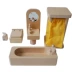 Xuất khẩu Mô phỏng Đồ nội thất nhỏ Nhà Đồ chơi bằng gỗ Phòng khách Phòng tắm Phòng ngủ Nhà bếp Phòng tắm bằng gỗ