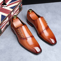 Men Office Footwear Leather Business Dress Shoes Plus Size