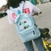 Nhật Bản thêu vải trường trung học túi nữ phiên bản Hàn Quốc của học sinh trung học du lịch ba lô
