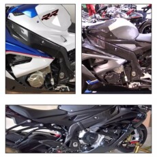 Углеродного волокна бумаги 宝马bmw s1000rr 2015-2018年碳纤维左右隔热防烫侧板大梁车架罩