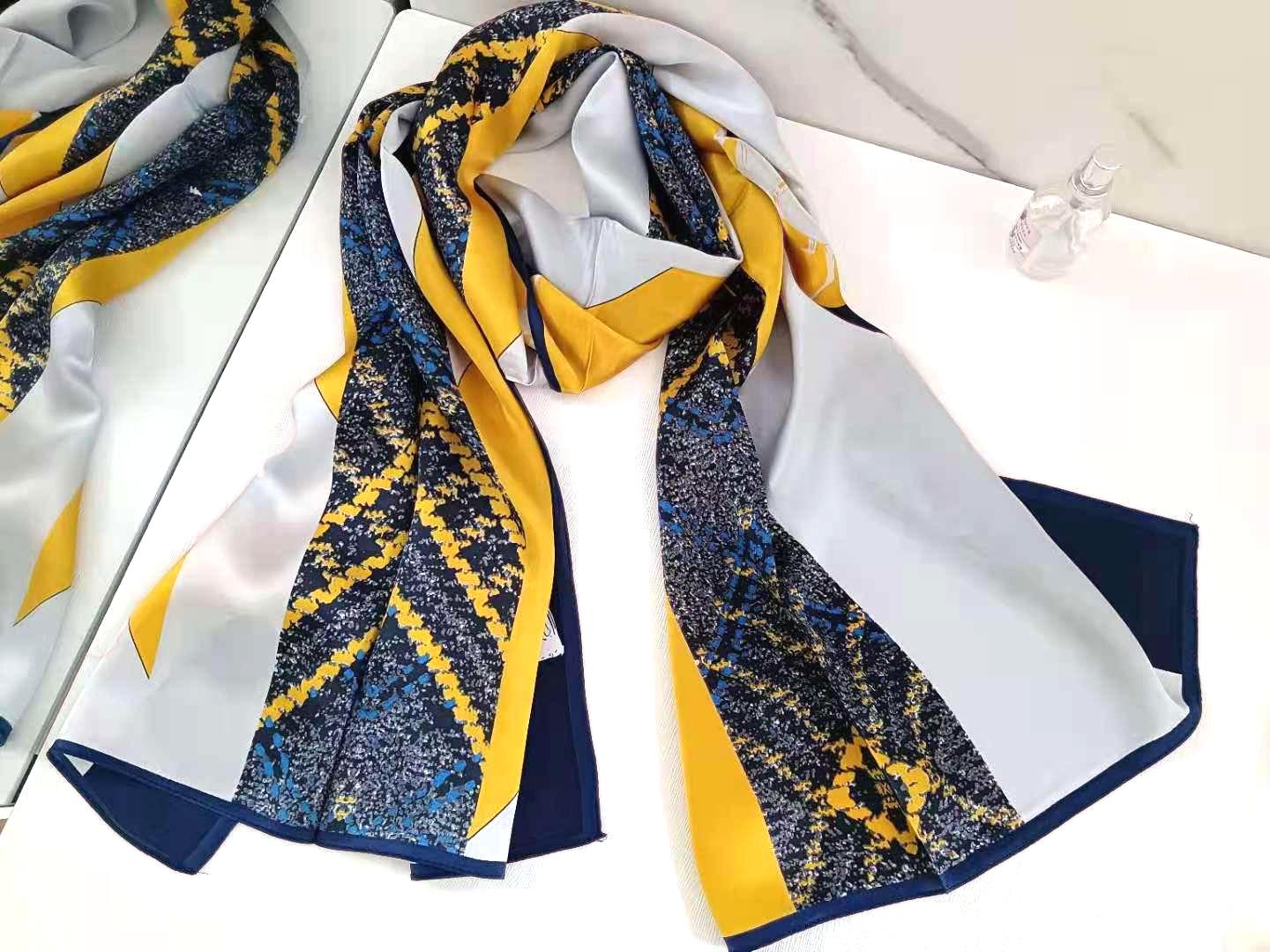 Hangzhou Silk Scarf Women's Mulberry Silk Spring and Autumn Long Silk Scarf Long All-match Silk Scarf High-end Fashion Shawl Gift