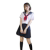 Nhật Bản cao cấp JK đồng phục màu tím màu ba ngực thủy thủ màu trắng phù hợp với Kansai ve áo dài tay phù hợp với đồng phục học sinh các mẫu áo sơ mi đẹp Áo sơ mi