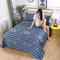 100% cotton vải lanh mảnh duy nhất của khăn trải giường dày bông 1,8 mét giải phóng mặt bằng một mảnh ba mảnh giường ký túc xá - Khăn trải giường ga nệm 1m6