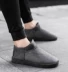Trường trung học cơ sở Hàn Quốc phiên bản ngắn của người lớn trung niên da đen đôi giày ngoài trời ấm đôi giày mới đôi giày nam ủng tuyết giầy âu nam Giày ống