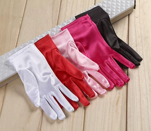 Короткое свадебное платье для невесты, многоцветные перчатки