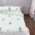 Đơn giản cotton bốn mảnh bộ tươi đôi quilt cover quilt giường đơn giản cotton ký túc xá ba mảnh đặt 1.51.8 m giường Bộ đồ giường bốn mảnh