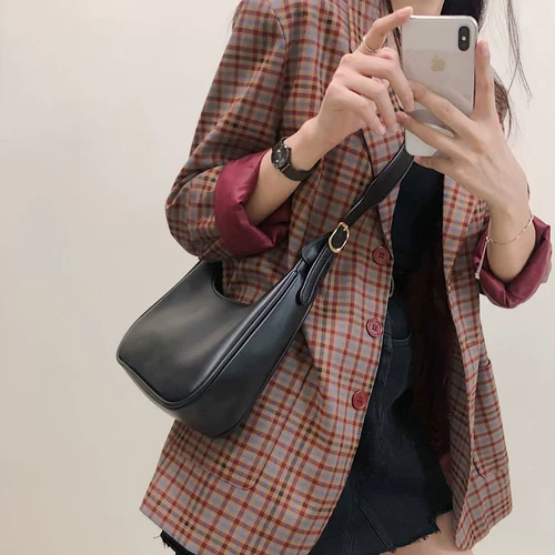 Универсальная брендовая вместительная и большая сумка через плечо, ретро сумка на одно плечо, популярно в интернете, из натуральной кожи