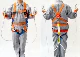 Đai an toàn phong cách châu Âu dây đai an toàn toàn thân năm điểm toàn thân ở độ cao cao móc đôi túi đệm đai an toàn dây an toàn leo trụ điện