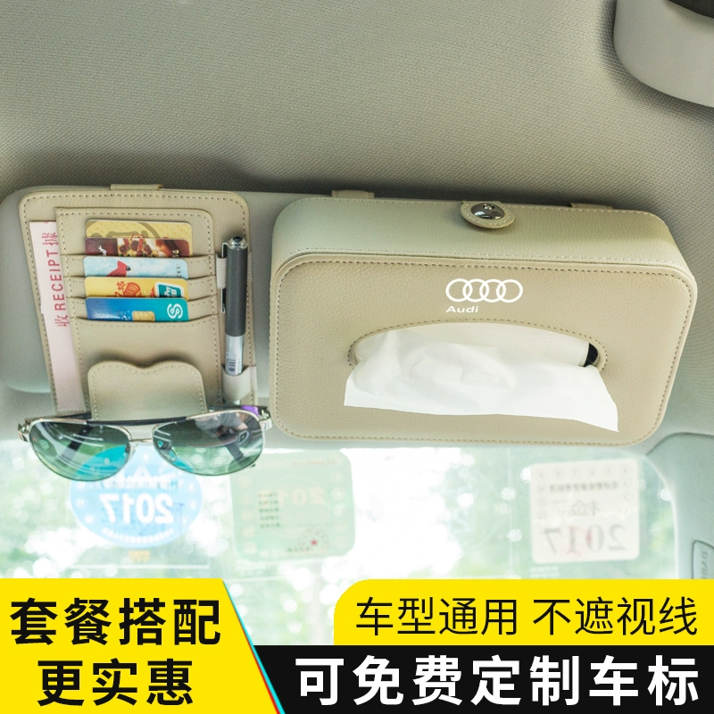 Khăn giấy để xe ô tô treo loại ô tô chống nắng ô tô ngăn kéo hộp đa năng khăn ăn ngăn kéo xe kính khung - Kính râm