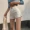 Hồng Kông hương vị retro cao eo mỏng giảm béo đàn hồi quần nóng hoang dã Một từ phía dây kéo khe quần short nữ jeans quần jean ngố ống rộng