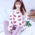 Phụ nữ mang thai Bộ đồ ngủ mùa thu dài tay mỏng Phiên bản Hàn Quốc cho con bú lỏng lẻo phù hợp với tháng quần áo trẻ em sau sinh cho mùa xuân và mùa thu có thể được mặc đồ bộ đẹp Bên ngoài ăn mặc