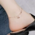 Phiên bản tiếng Hàn của vòng chân cổ bằng vàng hồng 18K đơn giản với chuông nữ bàn đạp vận chuyển có một cô gái Mori âm thanh retro vòng đeo chân cho nữ Vòng chân
