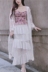 Hàn quốc phiên bản của chic retro floral ống top + cao eo là mỏng bánh váy + ren cardigan mặt trời áo bảo vệ phù hợp với phụ nữ mùa hè đồ bộ mặc nhà Bộ đồ