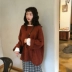 Mới của Hàn Quốc chic phong cách thời trang đơn ngực lỏng dài tay áo khoác cardigan màu sắc hoang dã áo len áo len phụ nữ thời trang công sở hàn quốc Áo len