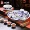 Màu xanh và trắng sứ tinh tế bộ trà hộp quà tặng đặc biệt Kung Fu Jingdezhen tổ ong trà bộ gốm rỗng đĩa trà tròn - Trà sứ bình trà đẹp