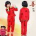 Mùa xuân Trung Quốc Giấc mơ trẻ em Trang phục màu đỏ Giấc mơ em bé Trang phục khiêu vũ Trường tiểu học búp bê đạo đức Trang phục lễ hội - Trang phục