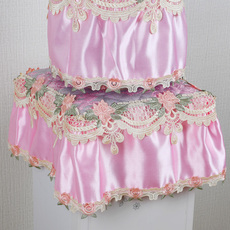 Чехол для кулера 欧式蕾丝布艺饮水机罩子两件套家用水桶罩防灰尘套防尘罩定制包邮 Tong Meng