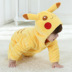 Quần áo trẻ em mùa thu dài tay Quần áo trẻ em Pikachu quần áo trẻ em 0-1-2 tuổi Quần áo nam nữ leo núi set bodysuit bé trai Áo liền quần