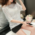 Mùa xuân mới và mùa hè ngắn phần mỏng áo len rộng kích thước lớn áo blouse lưới áo thun áo len bat nữ áo khoác cardigan Đan Cardigan