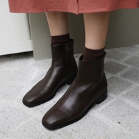 Martens, южнокорейский модный трендовый товар, однотонные ретро короткие сапоги с квадратным носком, ботинки, европейский стиль