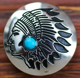 Бирюзовая серебряная инкрустация камня, бумажник, 30mm