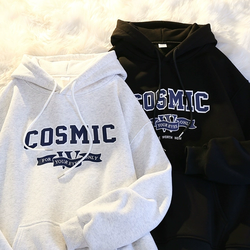 Tide, зимняя хлопковая утепленная демисезонная толстовка с капюшоном, парная одежда для влюбленных, 2022, оверсайз