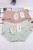 Full 4 Miễn phí vận chuyển Daisy Girls Quần lót liền mạch thoải mái Mid-eo Modal Cotton Ren Trim Kích thước lớn Quần lót nữ - Eo cao