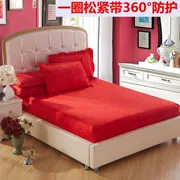 Hôn nhân lễ kỷ niệm lớn doanh nghiệp giường một mảnh màu đỏ bedspread Simmons nệm bảo vệ nắp trượt 1,5m 1,8 2 Mi - Trang bị Covers
