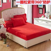 Hôn nhân lễ kỷ niệm lớn doanh nghiệp giường một mảnh màu đỏ bedspread Simmons nệm bảo vệ nắp trượt 1,5m 1,8 2 Mi - Trang bị Covers Mẫu ga phủ giường